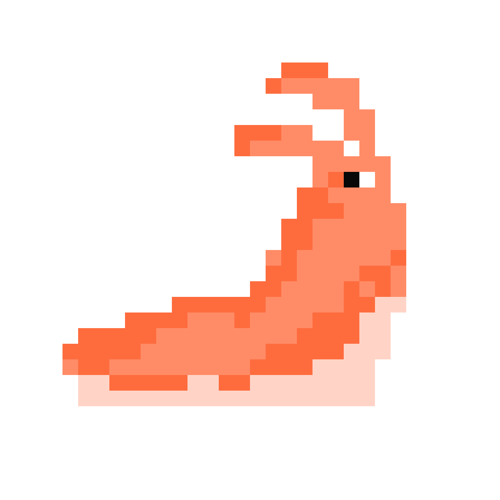 orange pixel slug gif